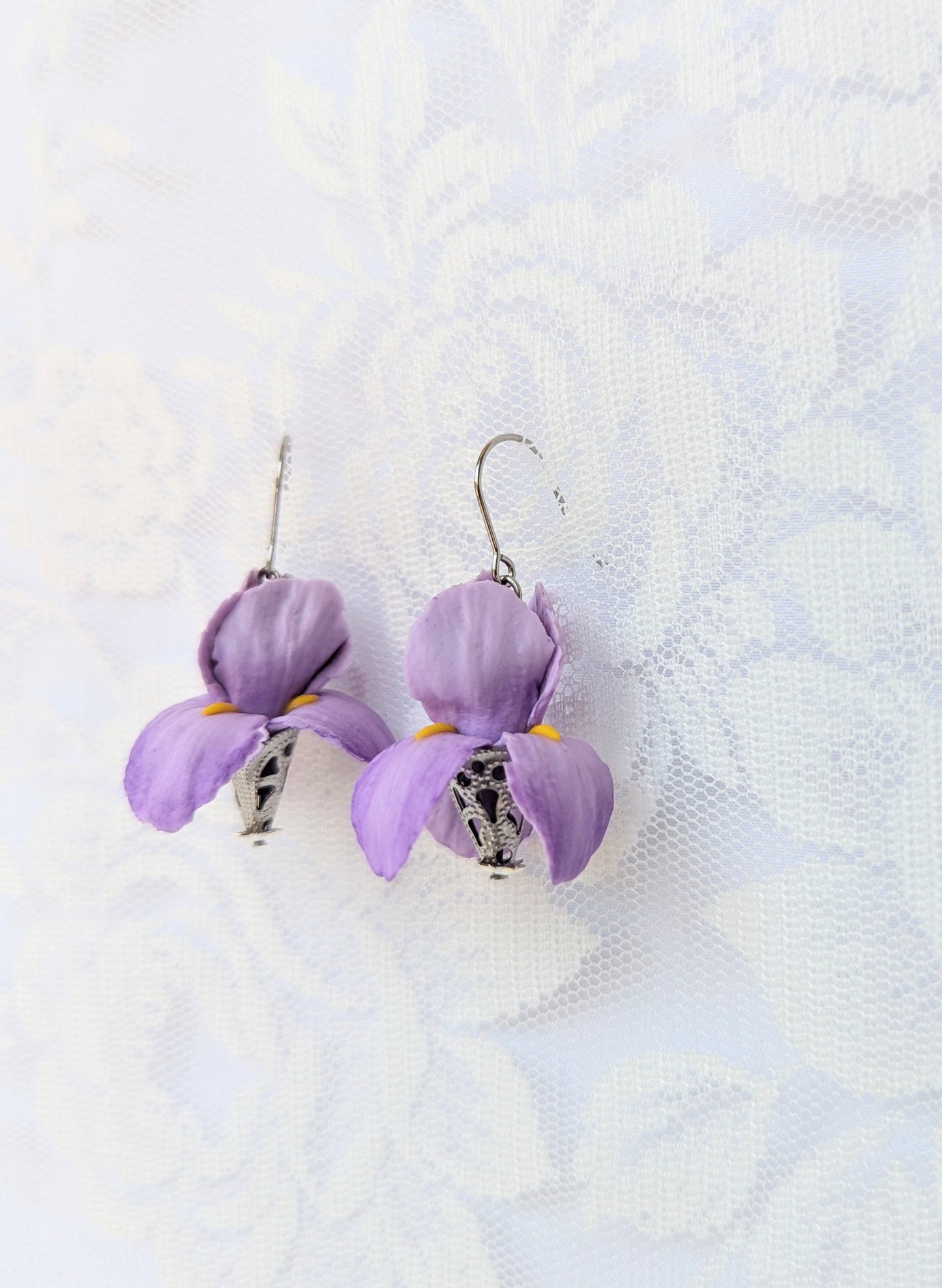 Handmade Iris flower purple