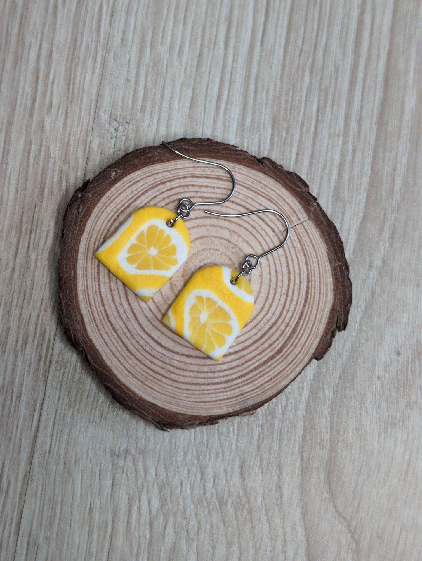 Lemon themed earrings