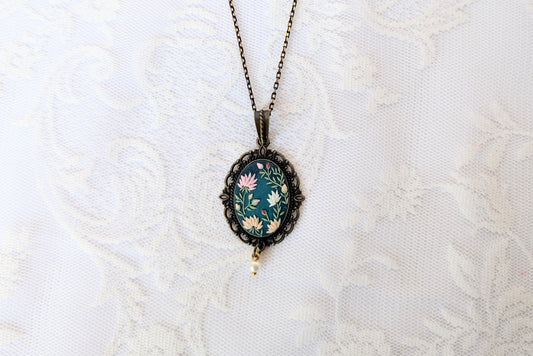 Handmade Polymer Clay Teel pendant