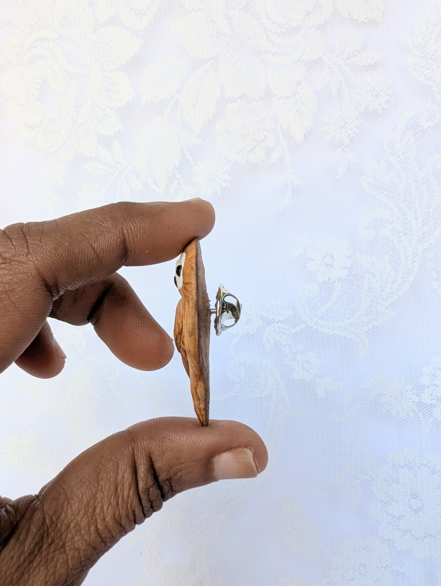 Handmade Polymer Clay Owl Brooch