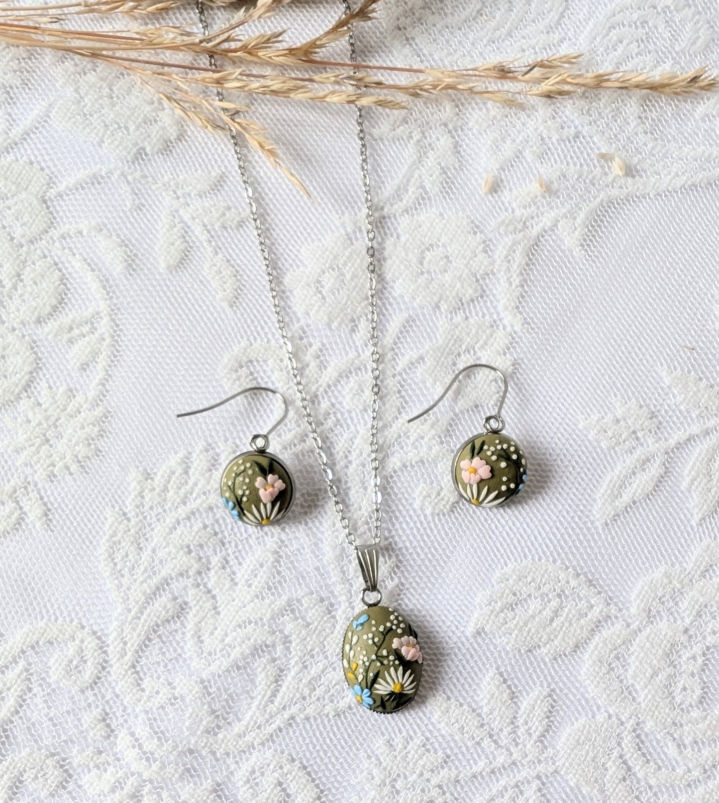 Wildflower Meadow Jewellery Set - Necklace & Earrings