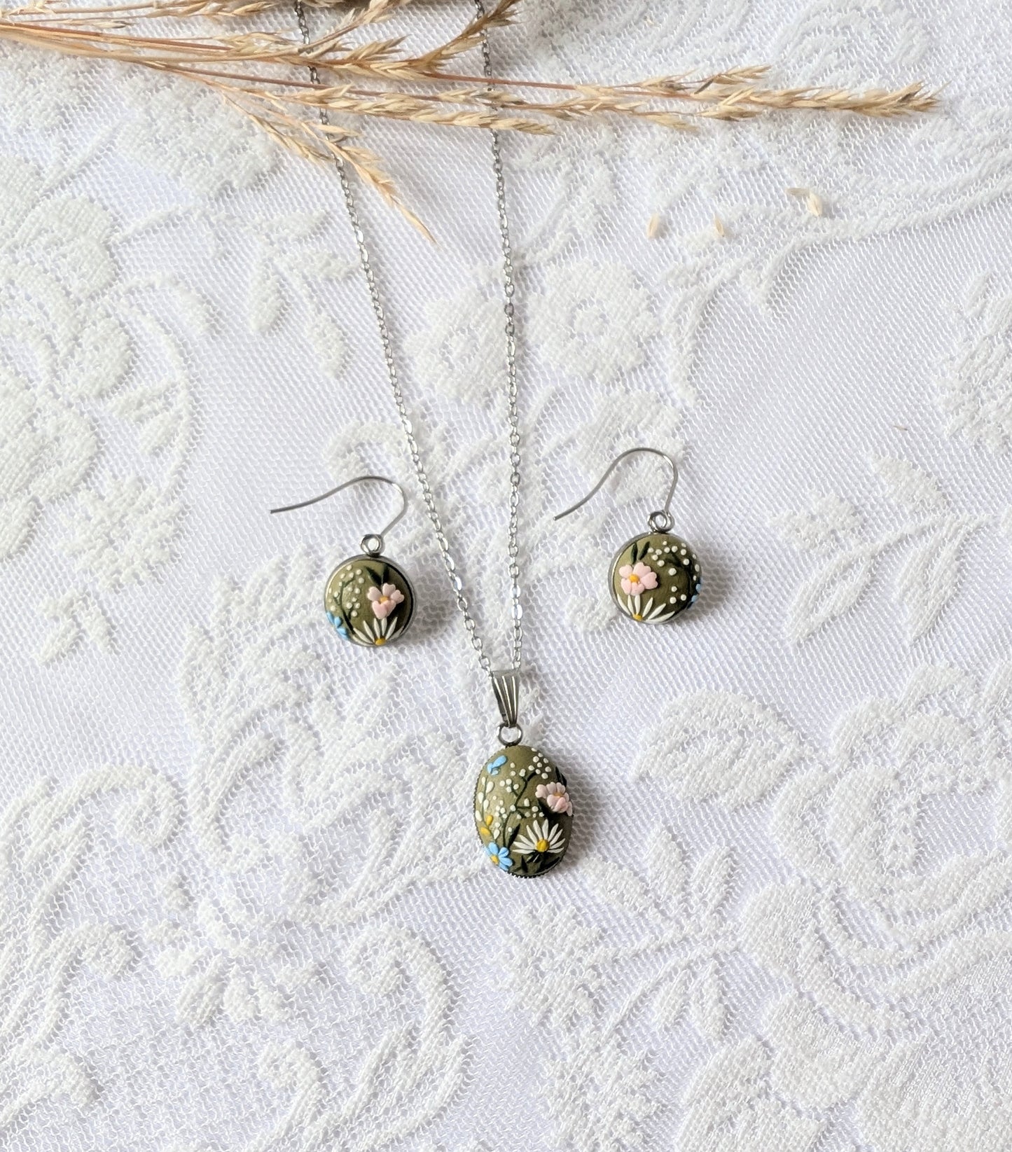 Wildflower Meadow Jewellery Set - Necklace & Earrings