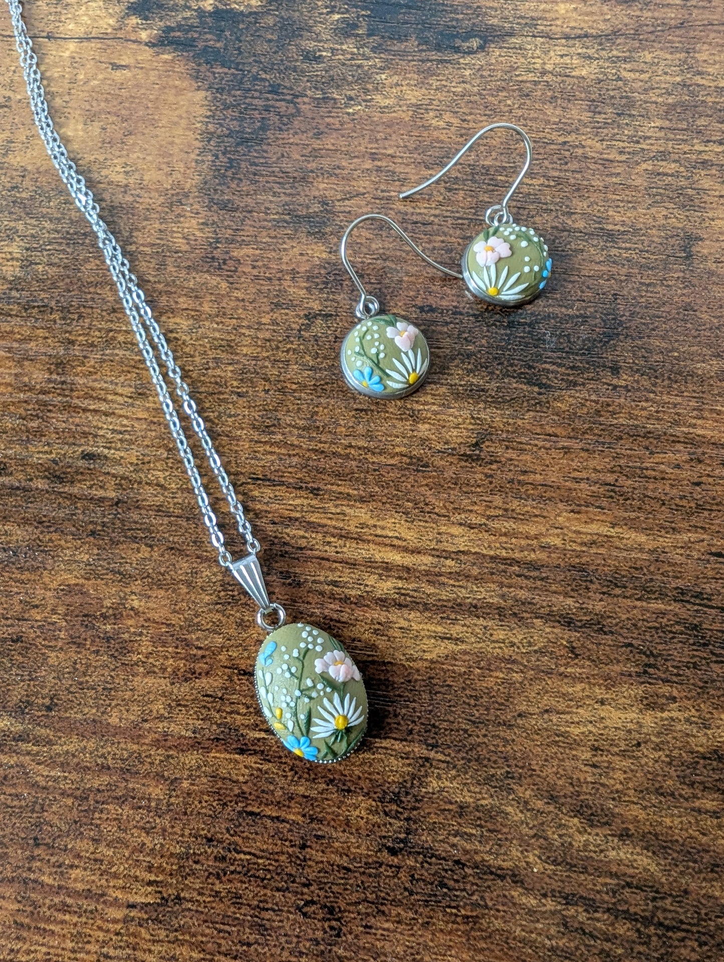 Wildflower Meadow Jewellery Set - Necklace & Earrings