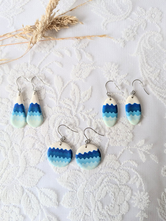Ocean style statement earrings