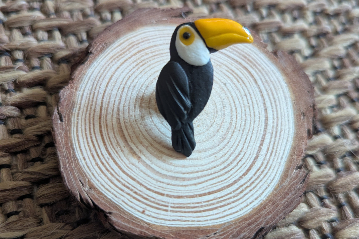 Handmade Polymer Clay Toucan Brooch