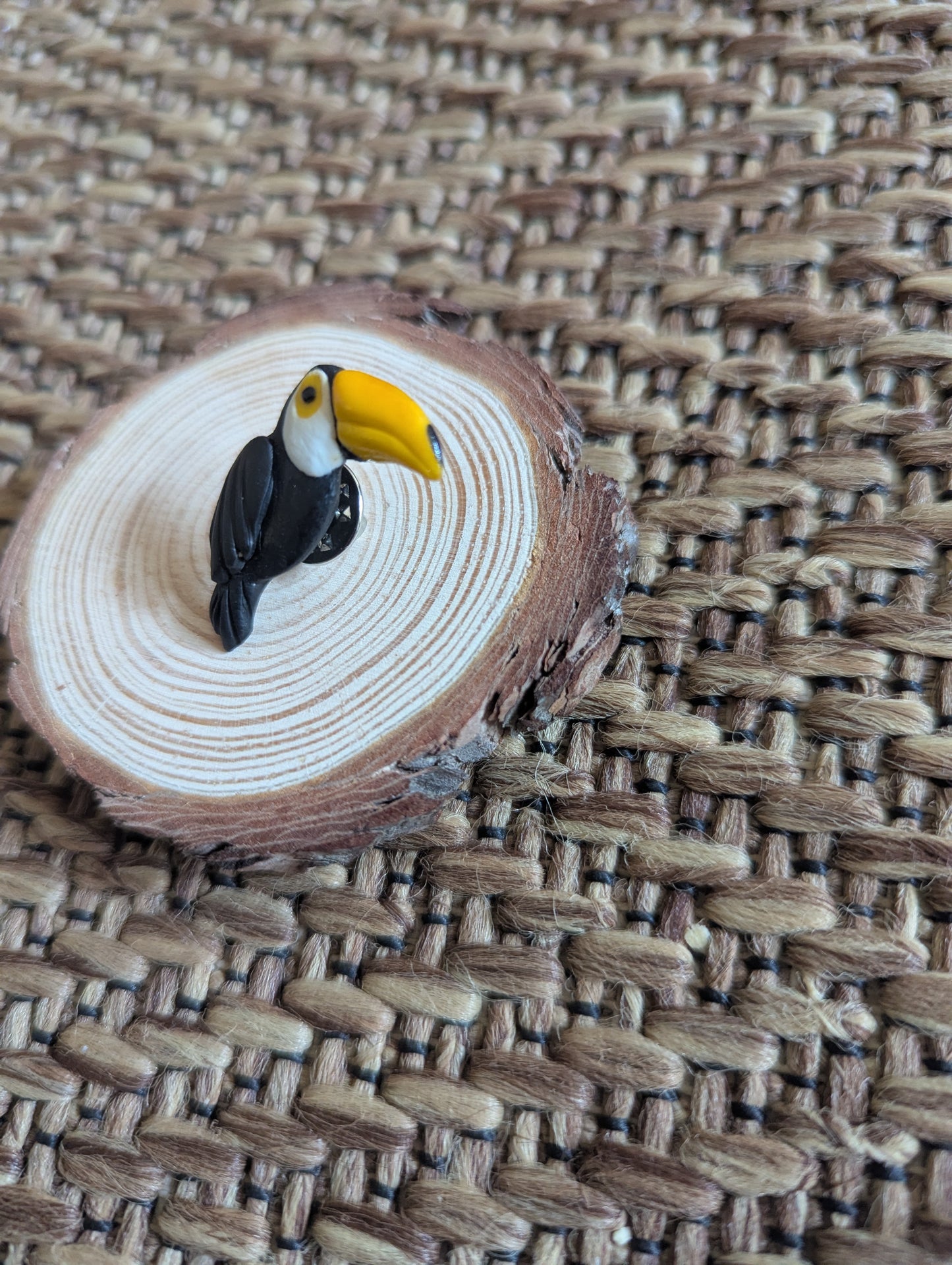 Handmade Polymer Clay Toucan Brooch