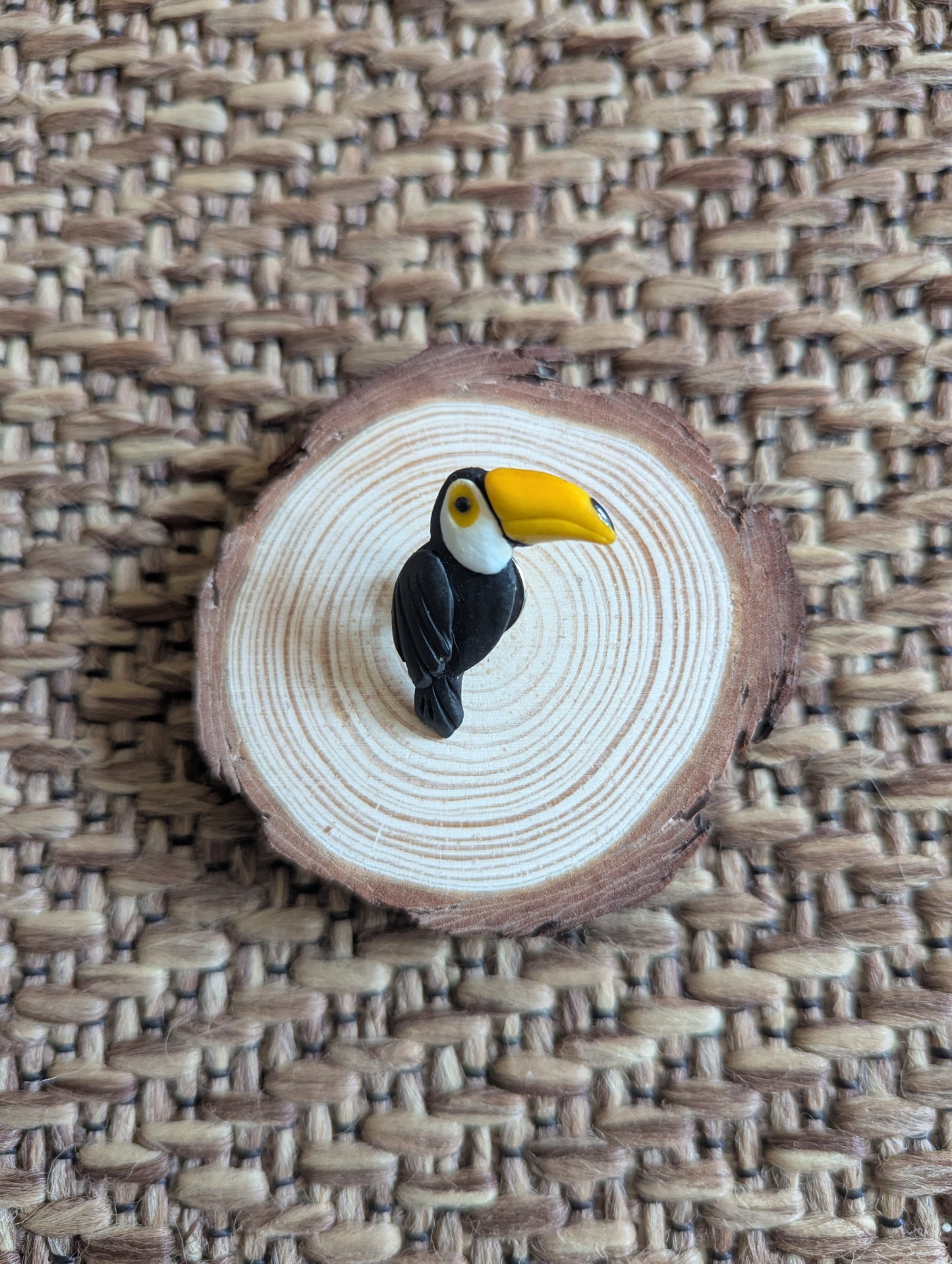 Handmade Polymer Clay Toucan Brooch