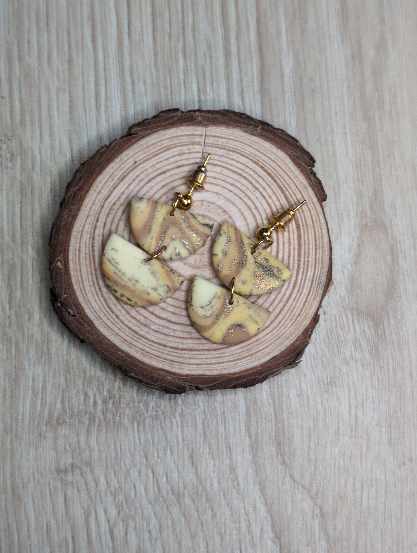 Golden shimmer earrings